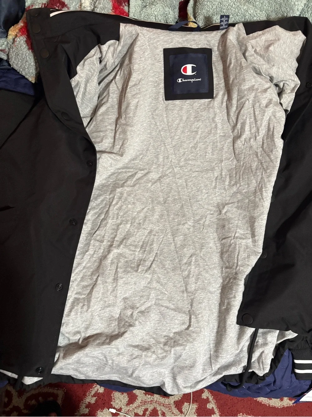 Champion Black Rowing Club Coach Bomber Jacket